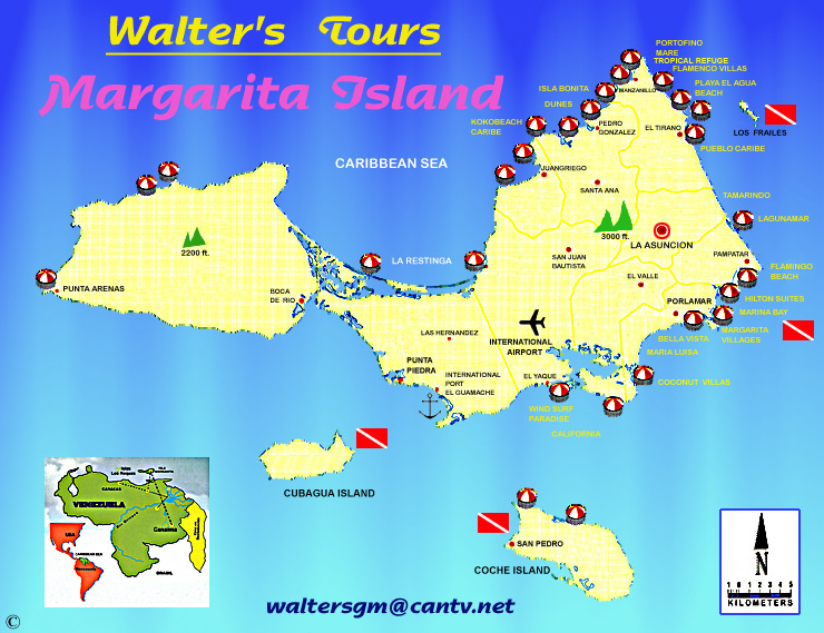 Margarita Island Map