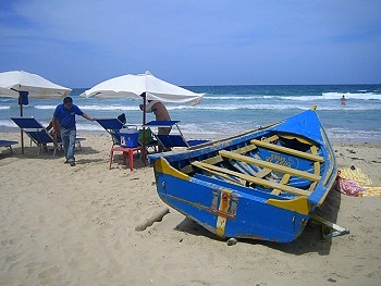 Boat at Playa El Agua, Margarita Island
